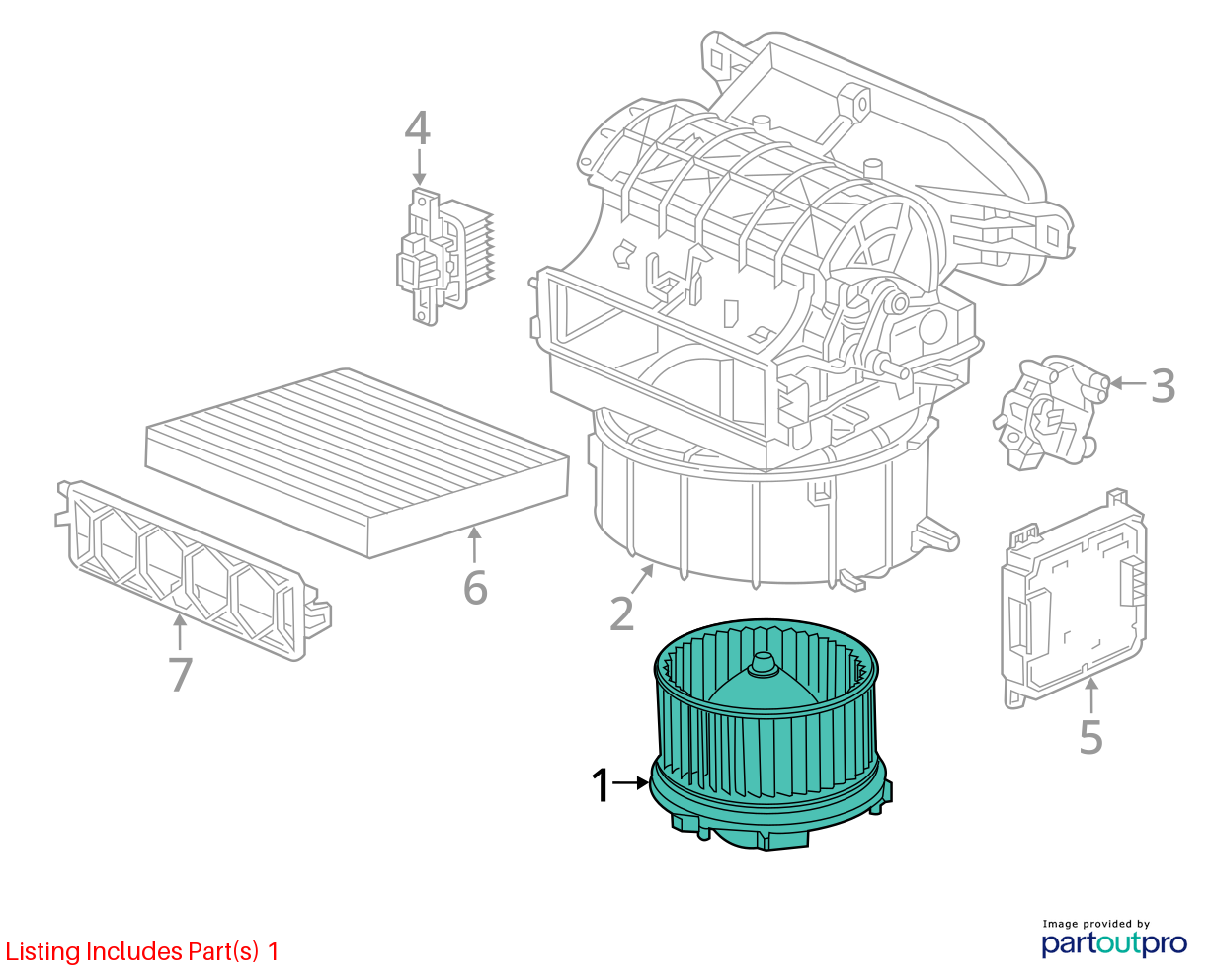 Used HVAC Blower Motor fits: 2020 Honda Civic  Grade A