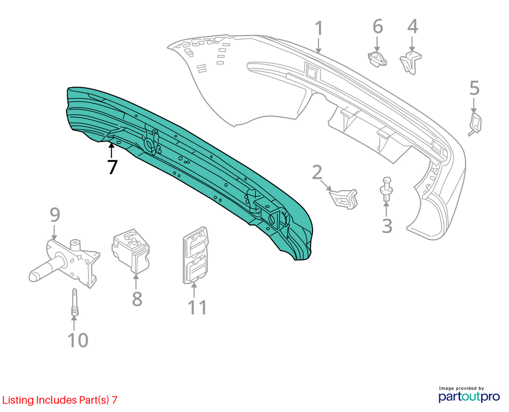 Used Rear Bumper Reinforcement Rear fits: 1996 Bmw Z3 2.8 Rear Grade A