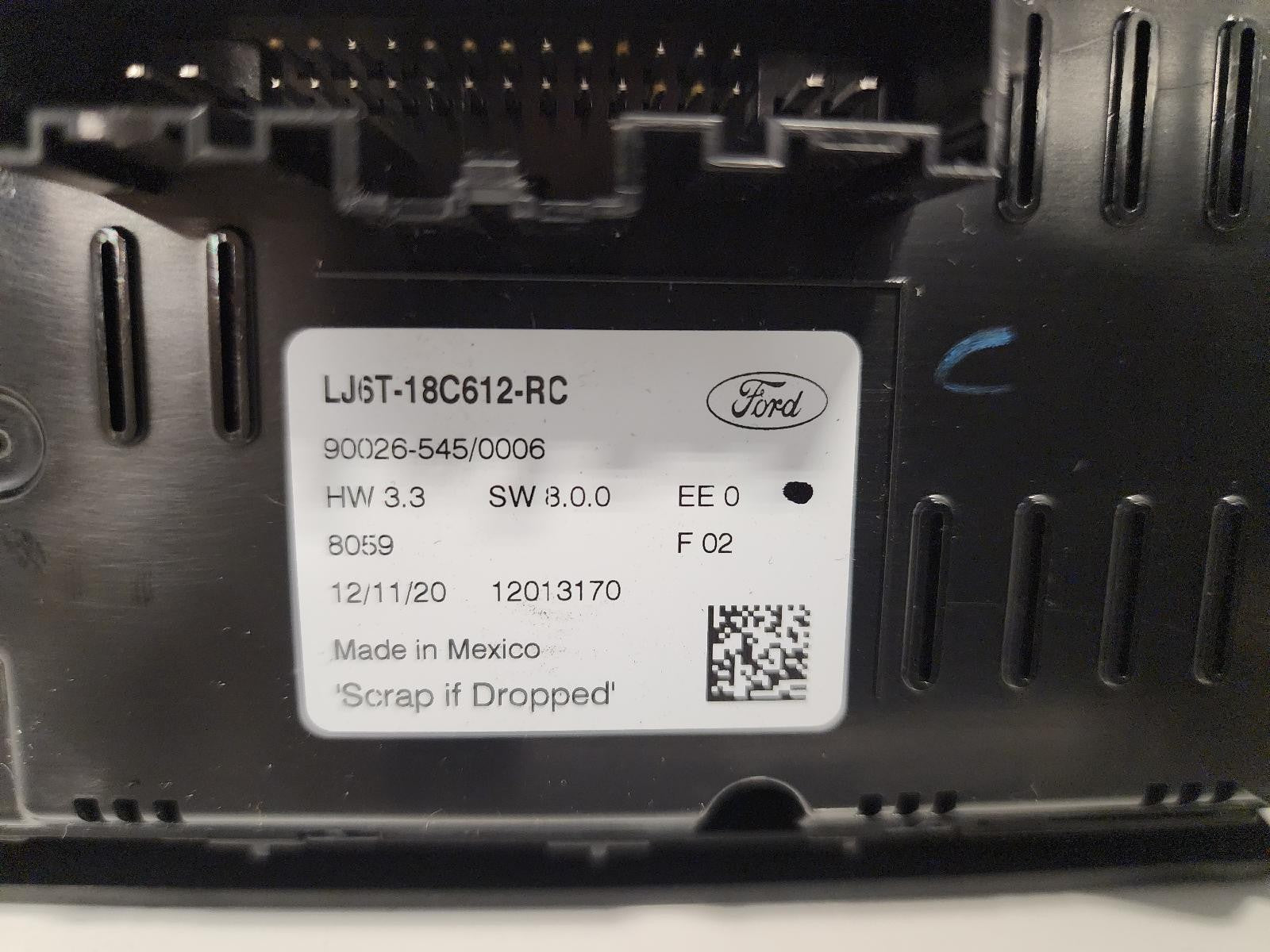 Used A/C Selector Switch fits: 2020 Ford Escape front w/o dual zone automatic te