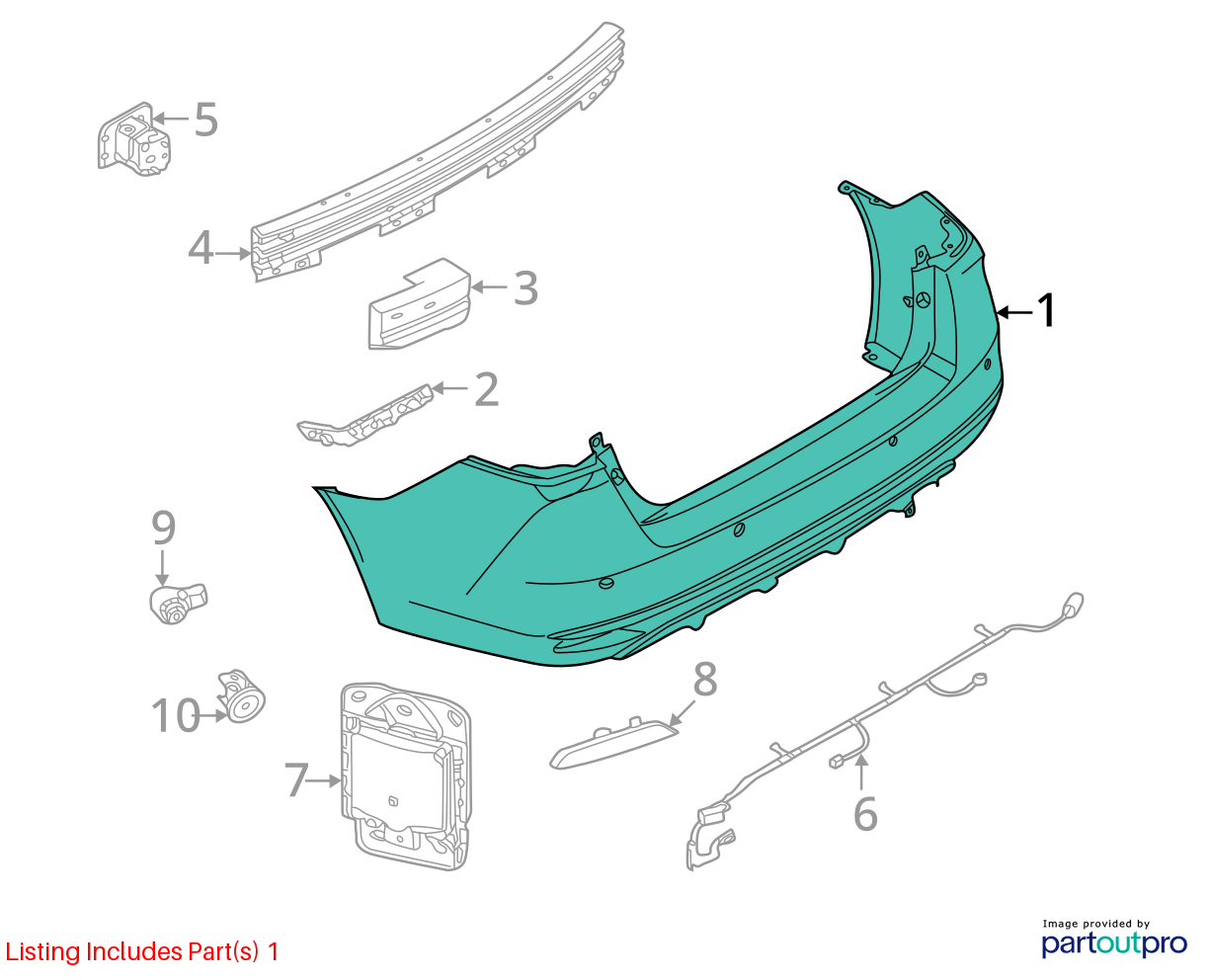 Used Rear Bumper Cover Rear fits: 2021 Nissan Versa Rear Grade A