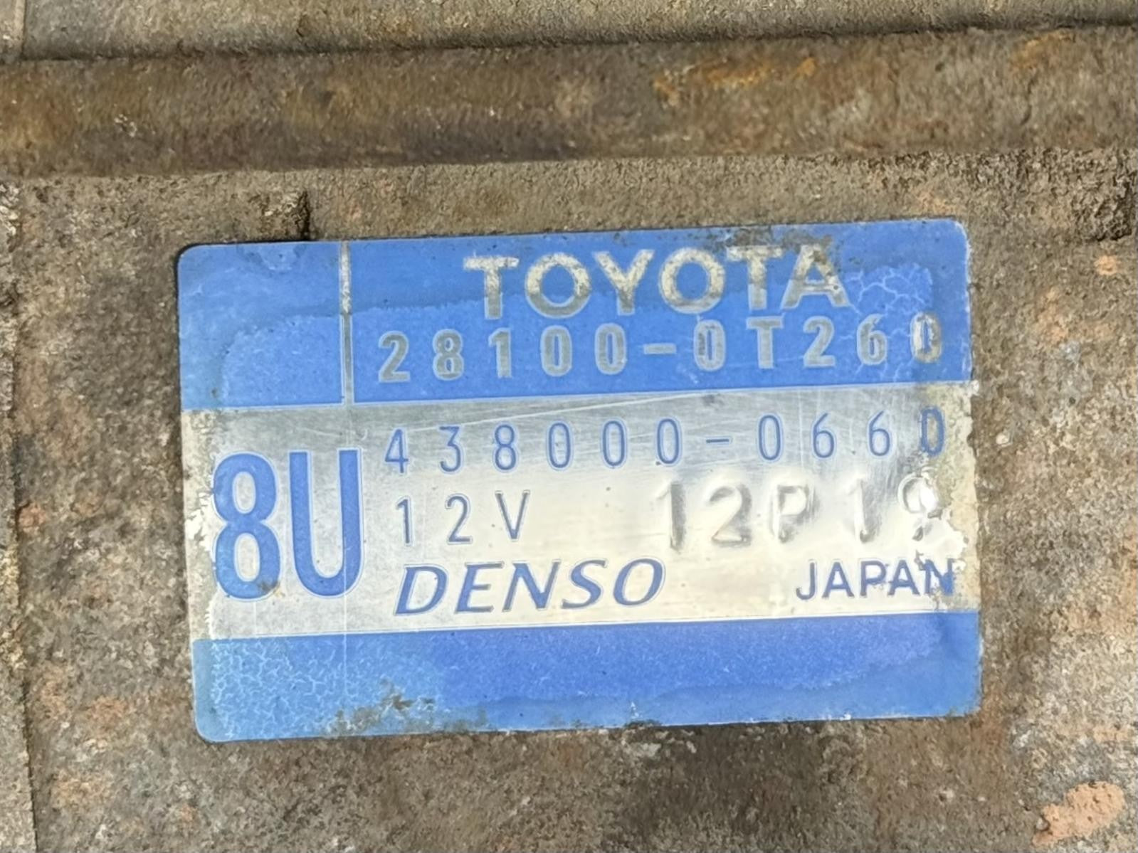 2009-2016 TOYOTA COROLLA STARTER MOTOR OEM