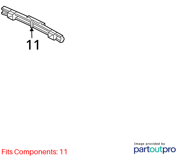 Used Rear Bumper Reinforcement Rear fits: 2006 Honda Accord Cpe Rear Grade A