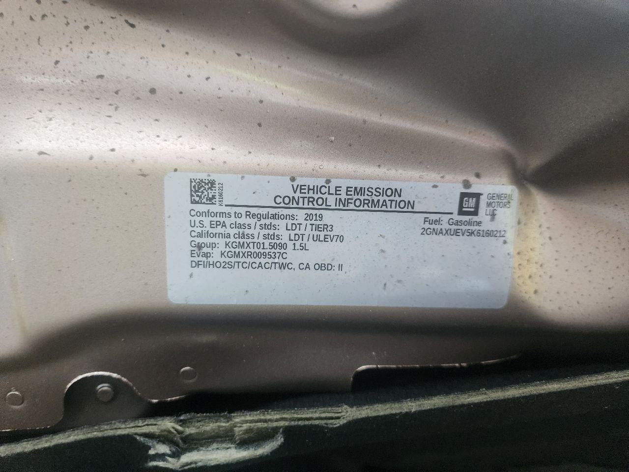 Used Wheel fits: 2019 Chevrolet Equinox 17x7 opt RSB Grade A