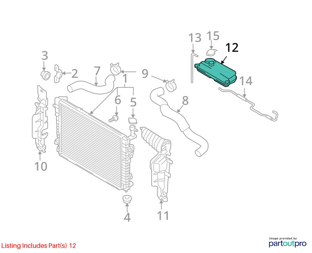 Used Engine Coolant Reservoir fits: 2007 Hyundai Tucson  Grade A