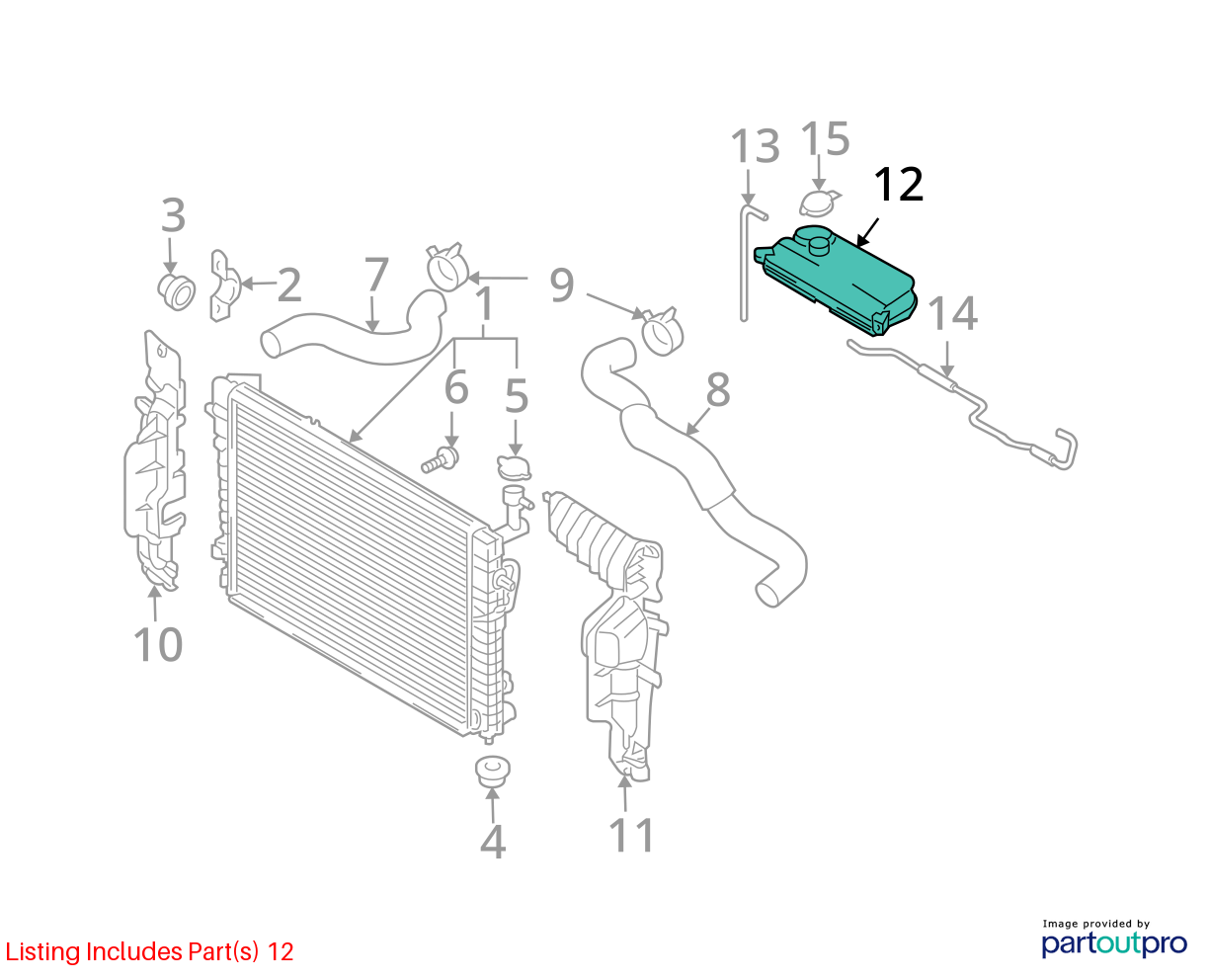 Used Engine Coolant Reservoir fits: 2007 Hyundai Tucson  Grade A