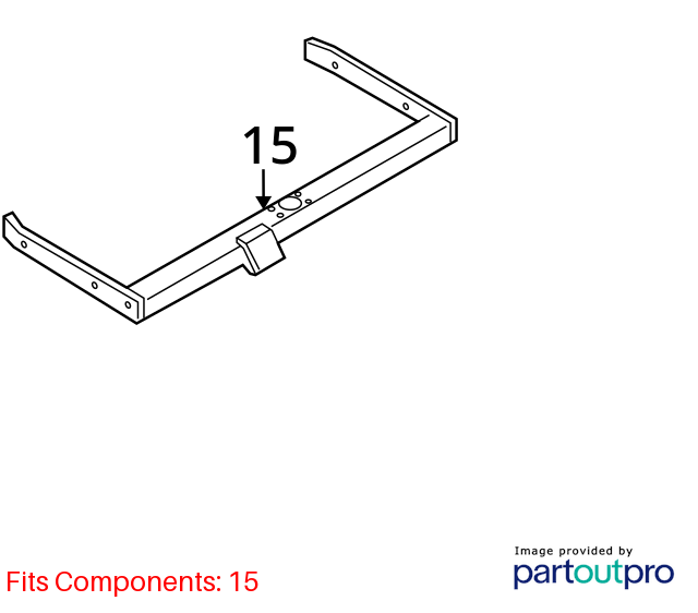 Used Rear Bumper Reinforcement Rear fits: 2013 Volkswagen Tiguan Rear Grade A