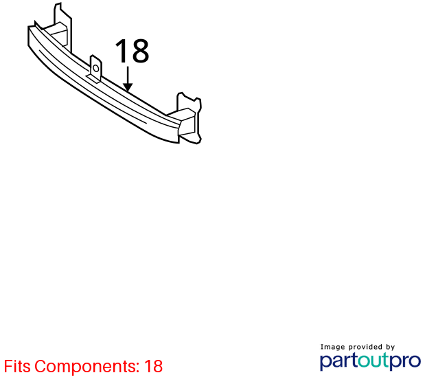 Used Front Bumper Reinforcement Front fits: 2010 Volkswagen Jetta SW Front Grade