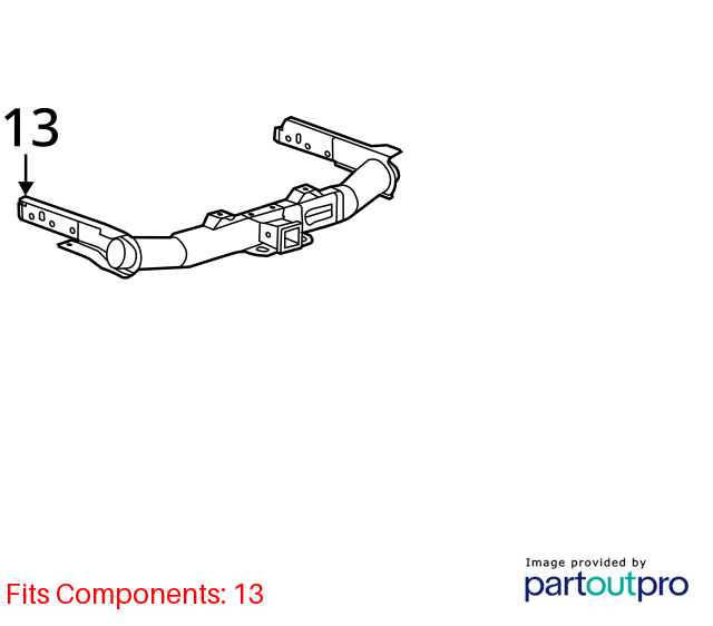Used Rear Bumper Reinforcement Rear fits: 2015 Jeep Grand cherokee w/trailer hit