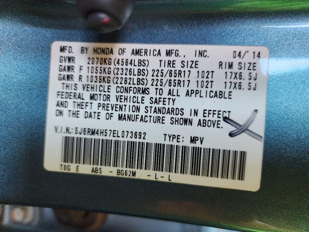 Used HVAC Blower Motor fits: 2014 Honda Cr-v  Grade A