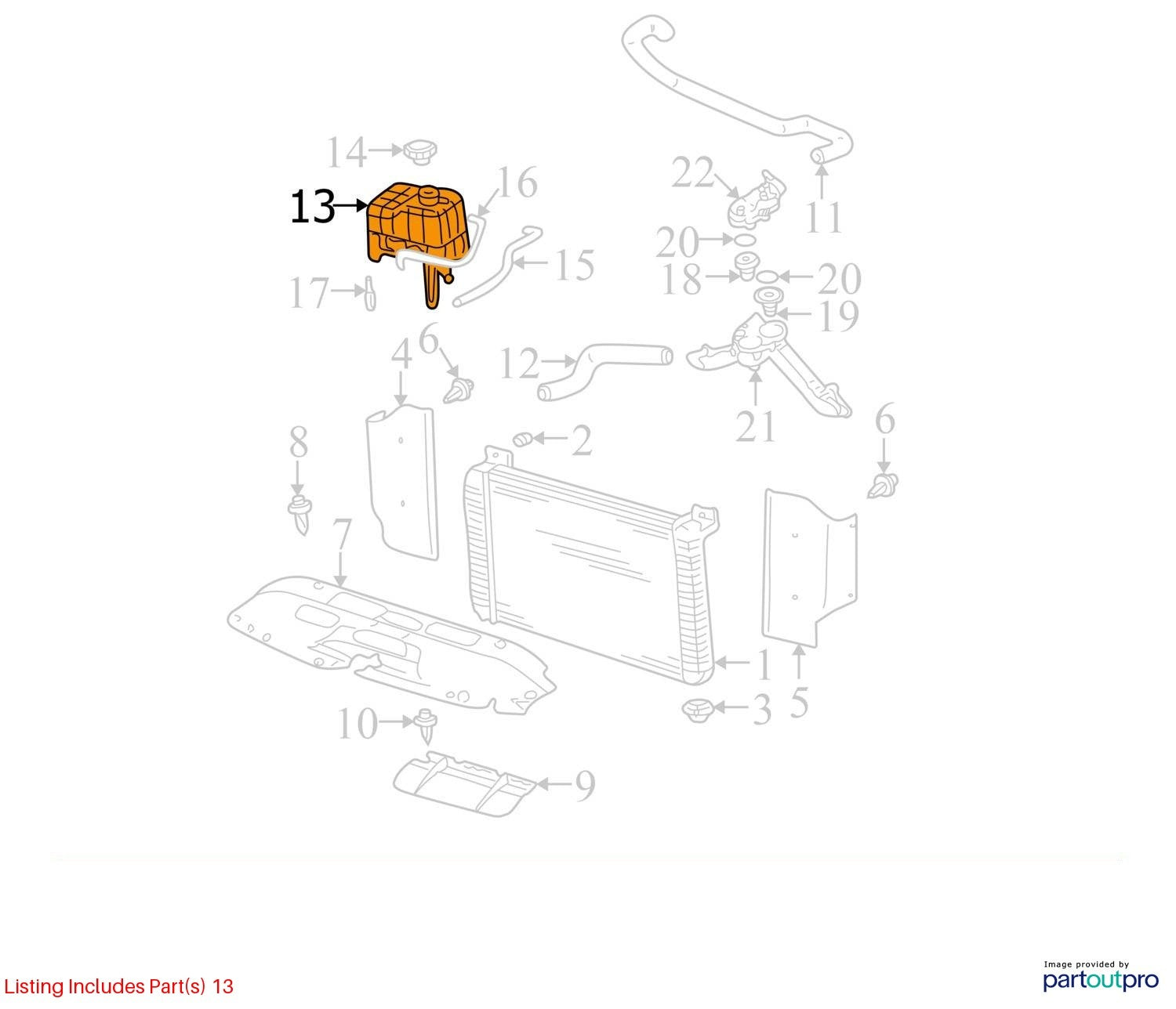 Used Engine Coolant Reservoir fits: 2005 Chevrolet Silverado 3500 pickup diesel