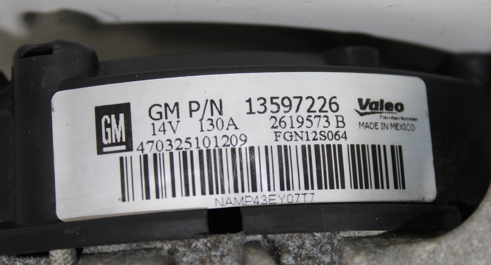 Used Alternator fits: 2017 Chevrolet Trax 1.4 Grade A