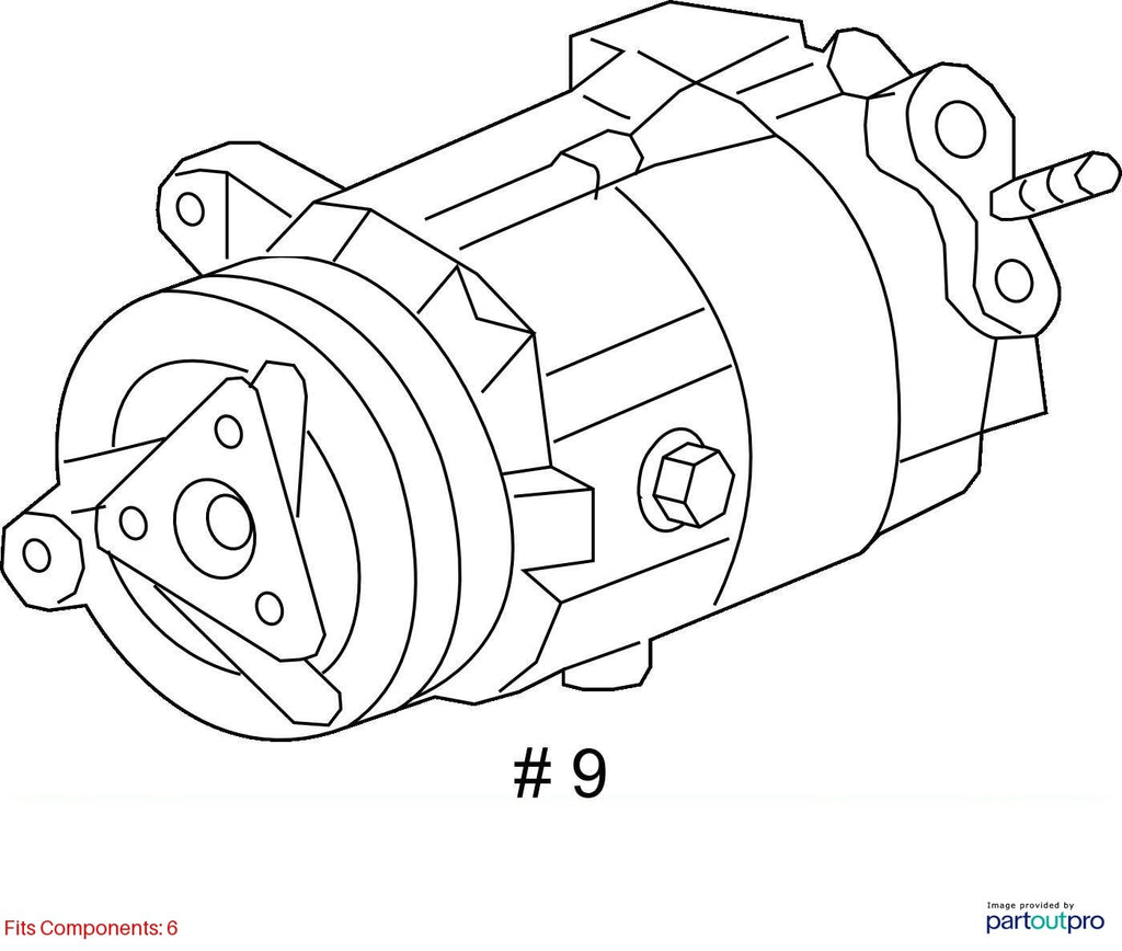 Used A/C Compressor fits: 2014 Chevrolet Malibu VIN 1 4th digit New Style 2.5 Gr