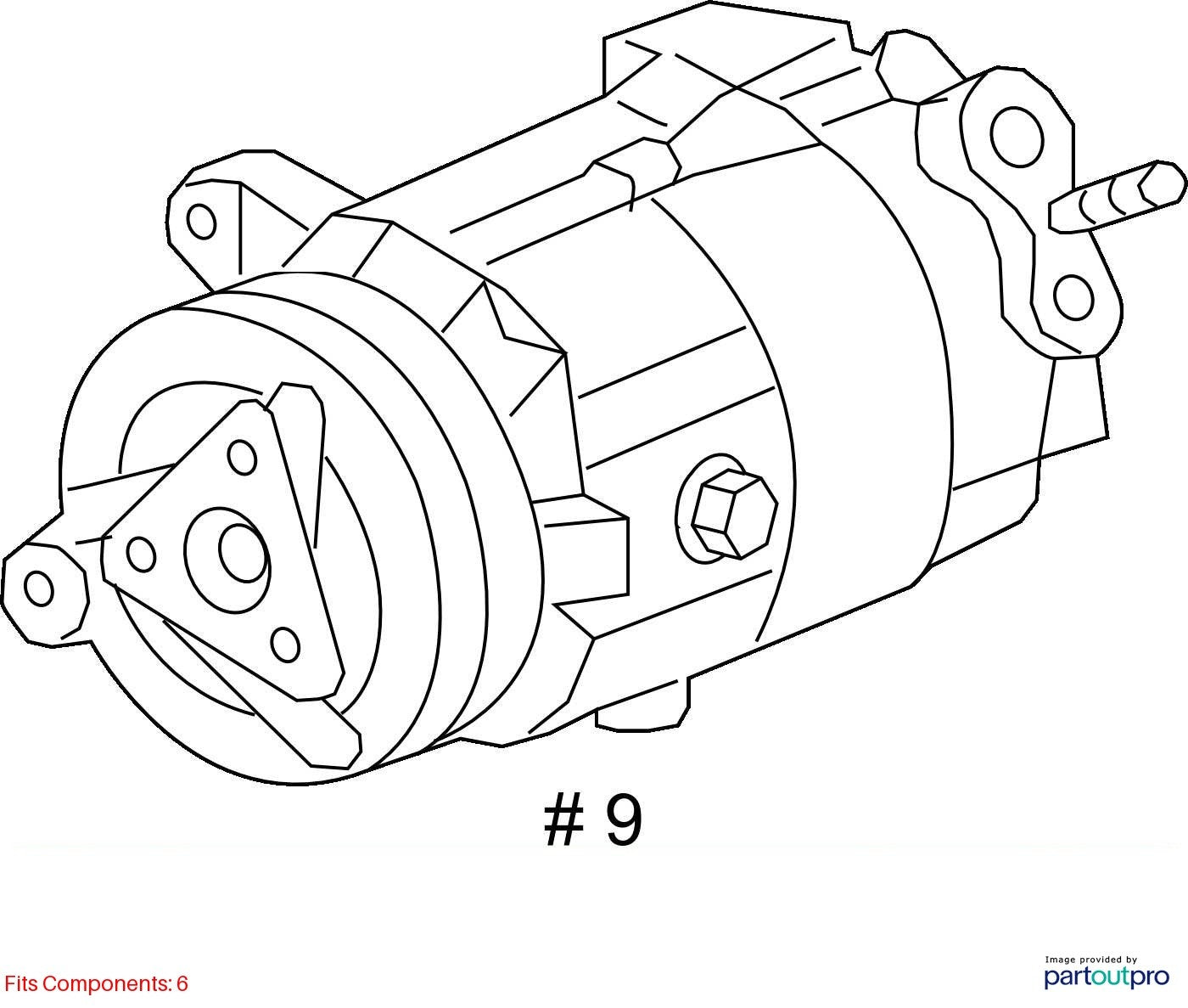 Used A/C Compressor fits: 2014 Chevrolet Malibu VIN 1 4th digit New Style 2.5 Gr
