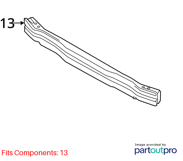Used Front Bumper Reinforcement Front fits: 2013 Audi A5 Front Grade A