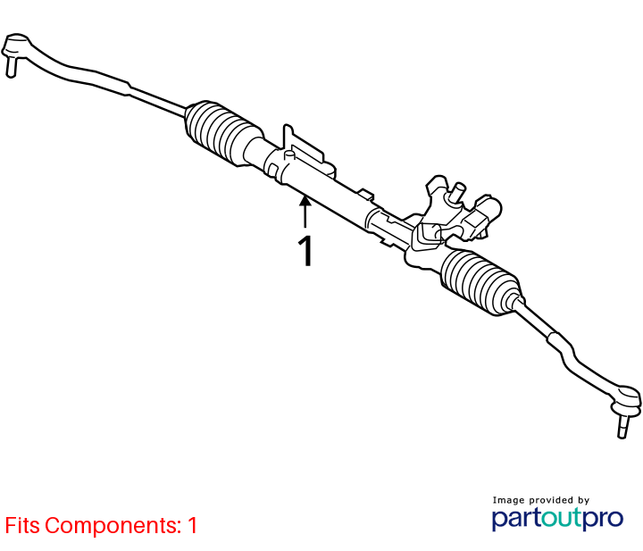 Used Rack and Pinion Assembly fits: 2014 Nissan Murano Power Rack and Pinion 4 D