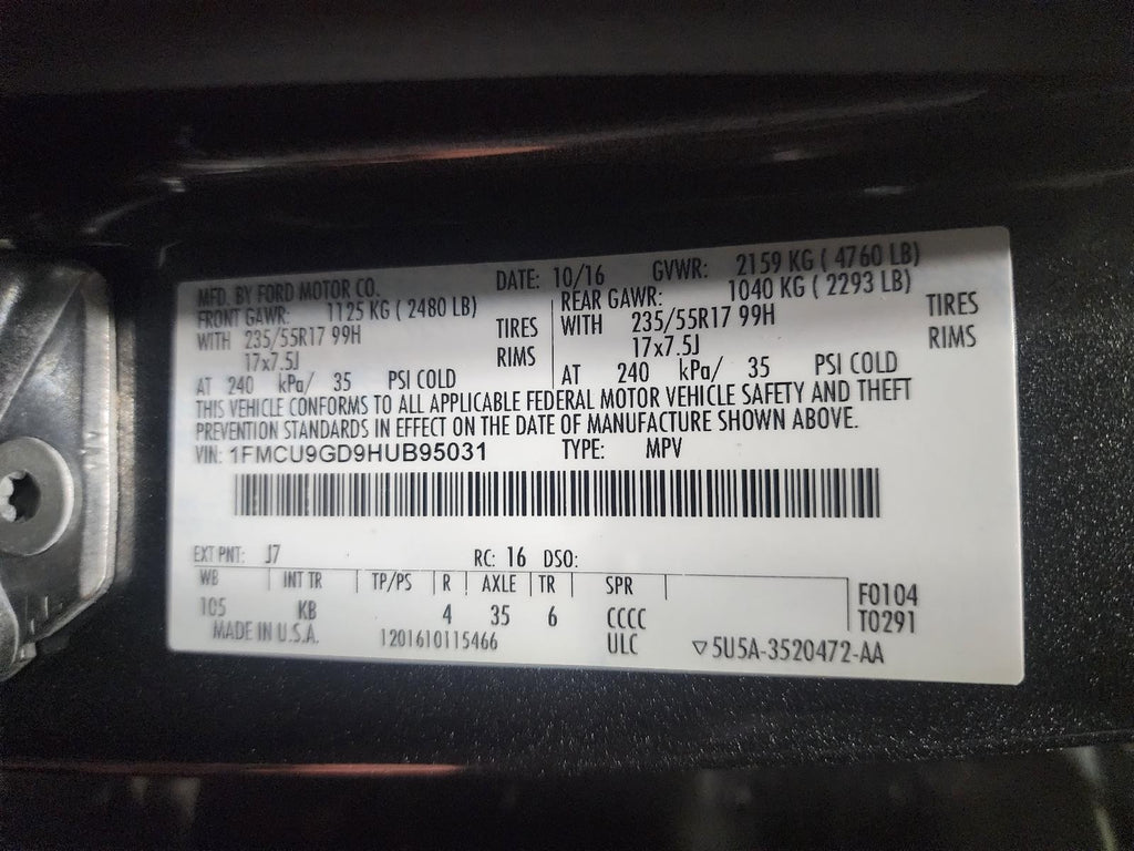 Used Transfer Case Assembly fits: 2017 Ford Escape  Grade A