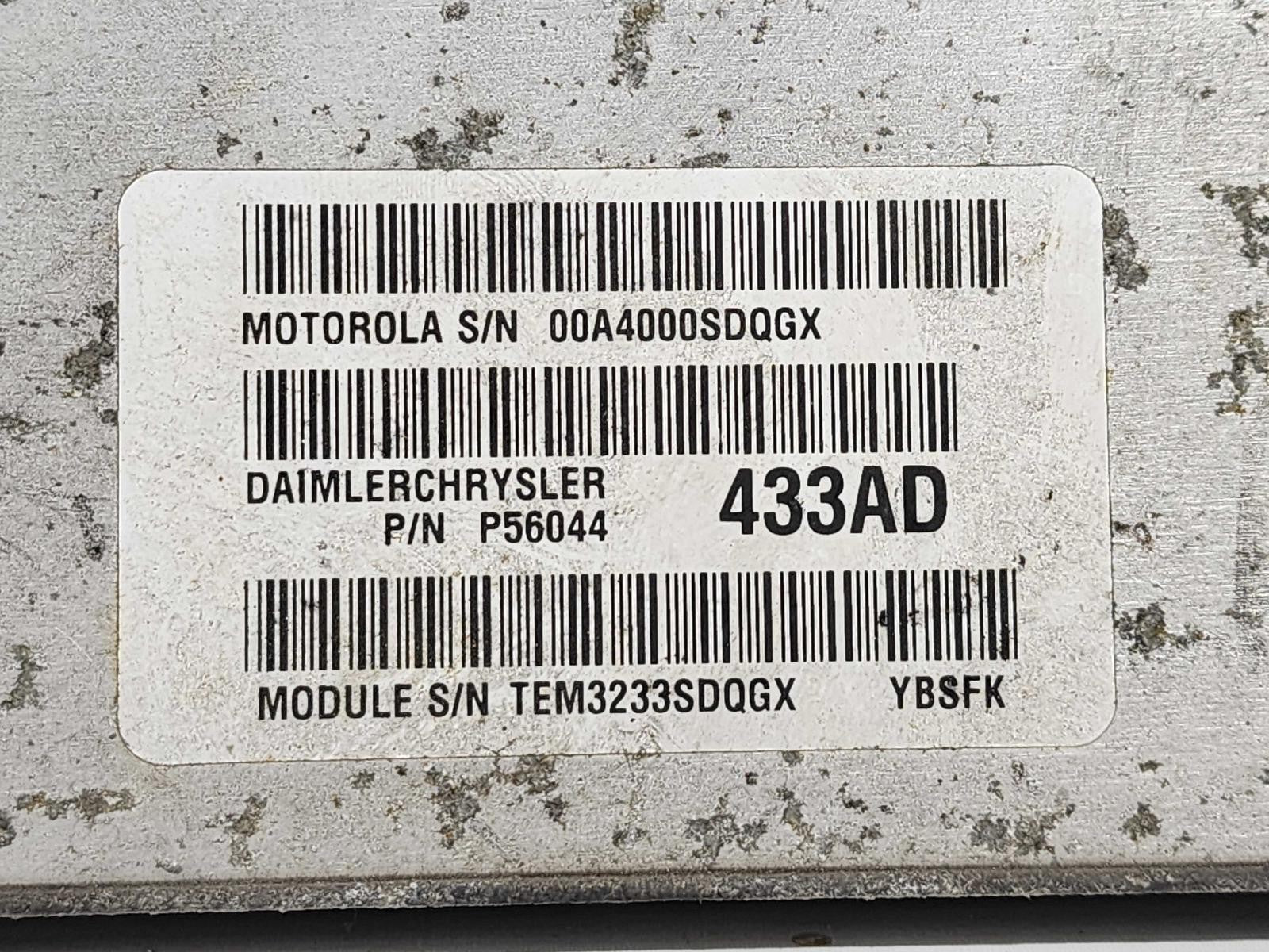 Used Engine Control Module (ECM) fits: 2004 Jeep Wrangler Electronic Control Mod