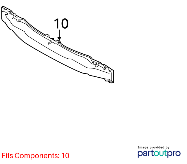 Used Rear Bumper Reinforcement Rear fits: 2013 Hyundai Elantra Sdn Korea built R