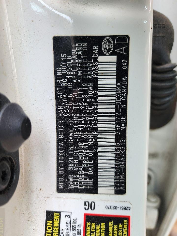 Used Alternator fits: 2016 Toyota Corolla 1.8L 100A ID 27060-0T240 Grade A