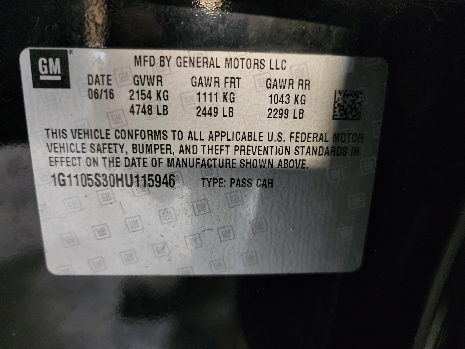 Used A/C Compressor fits: 2017 Chevrolet Impala 3.6 Grade B