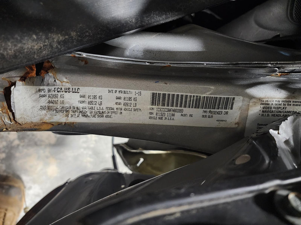Used Alternator fits: 2015 Chrysler 200 Sdn 2.4L 160 amp Grade C
