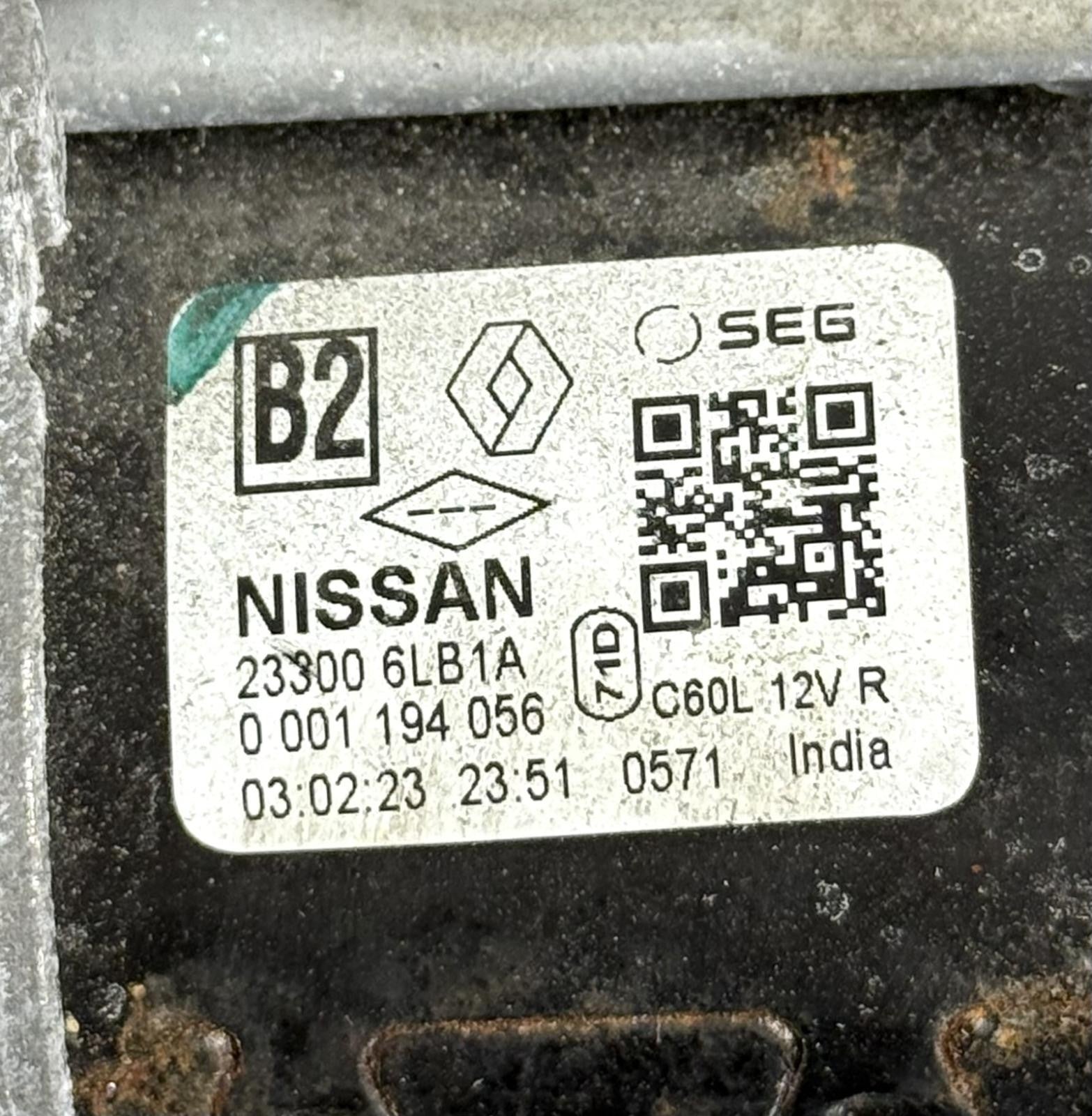 Used Starter Motor fits: 2023 Nissan Sentra  Grade A