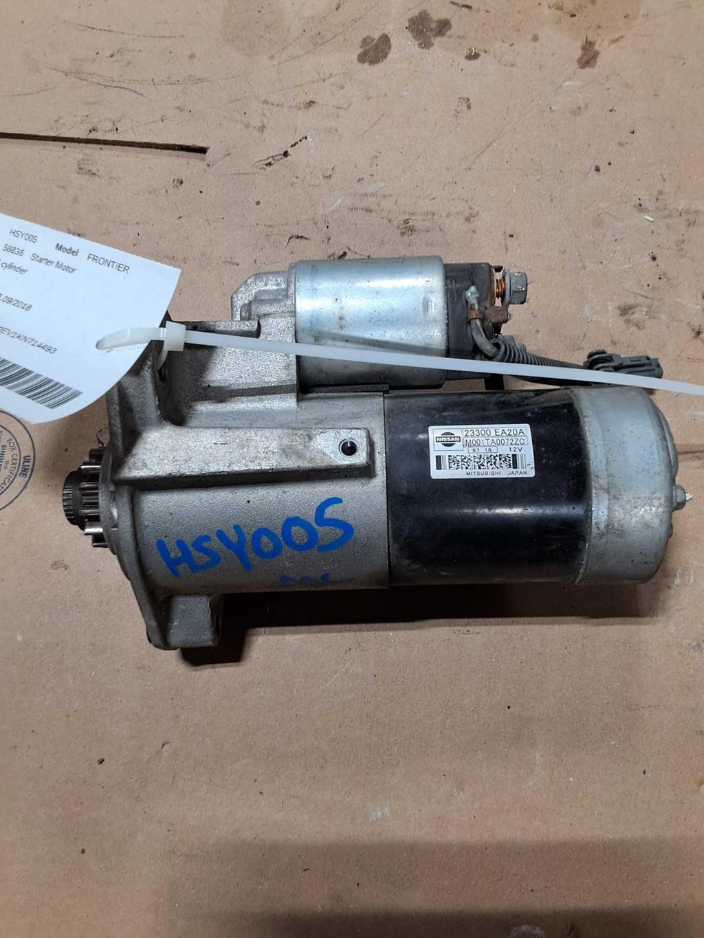 Used Starter Motor fits: 2019 Nissan Frontier 6 cylinder Grade A