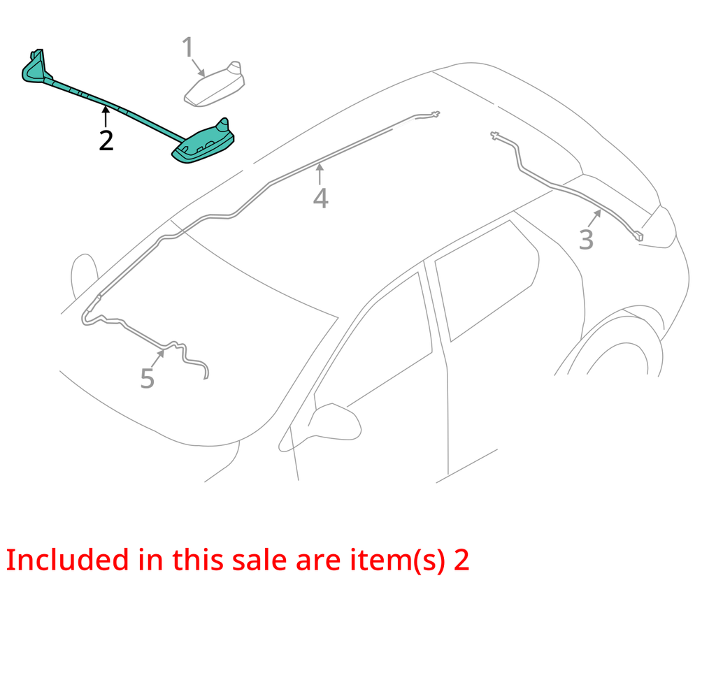 2021-2024 NISSAN MURANO REAR UPPER ROOF SHARK FIN ANTENNA OEM
