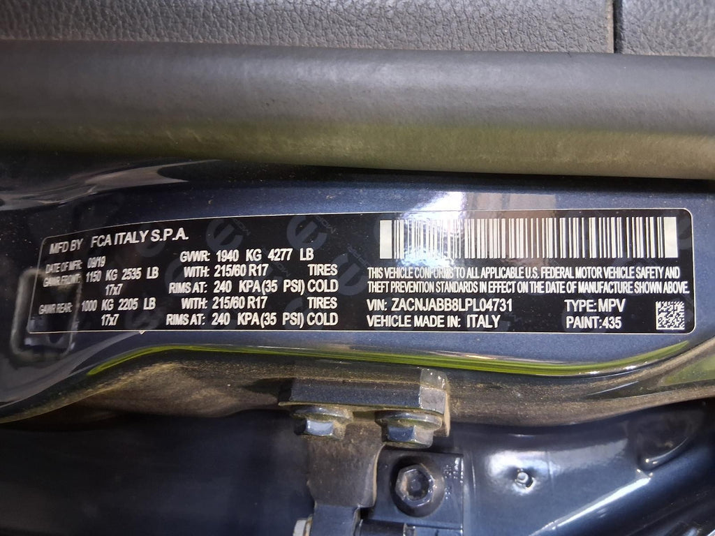Used Front Left Door Window Regulator Front fits: 2020 Jeep Renegade electric Fr