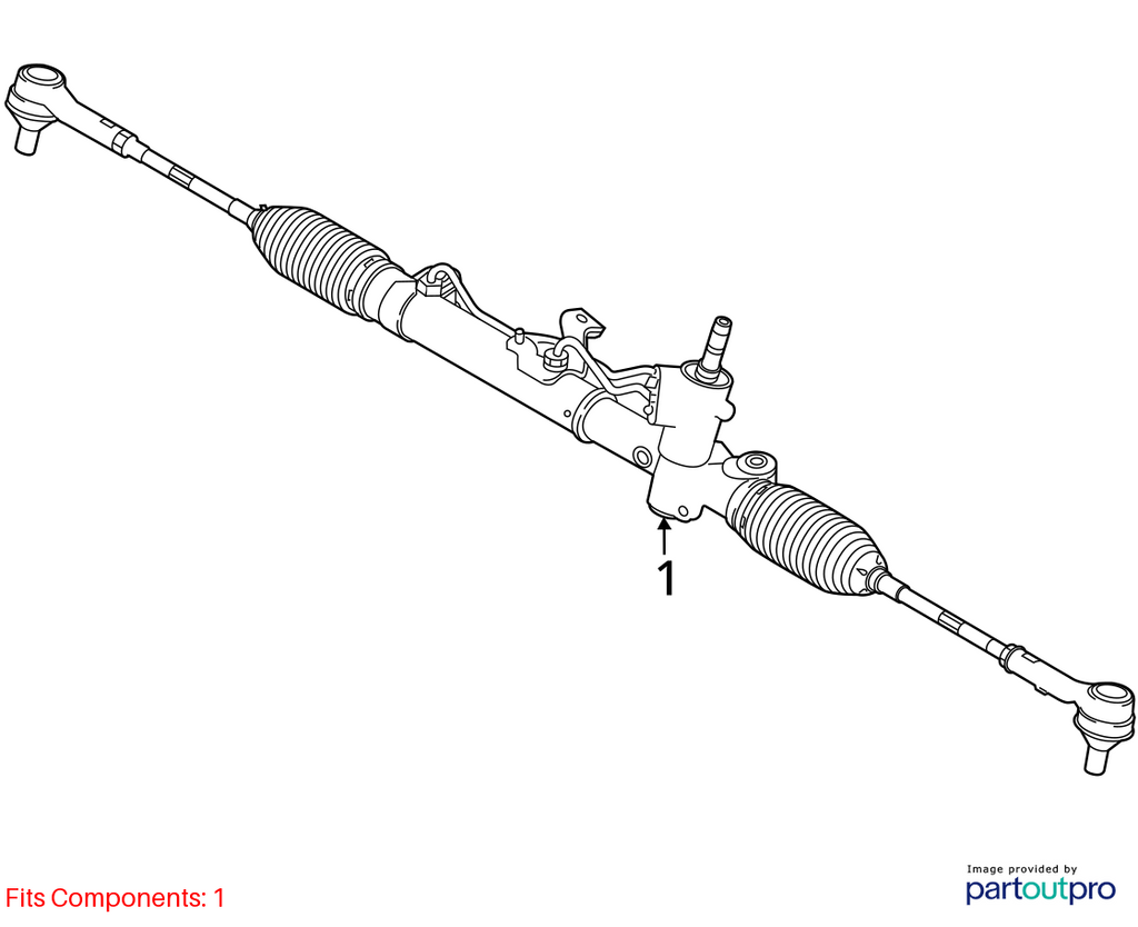 Used Rack and Pinion Assembly fits: 2016 Ram Promaster city  Grade C