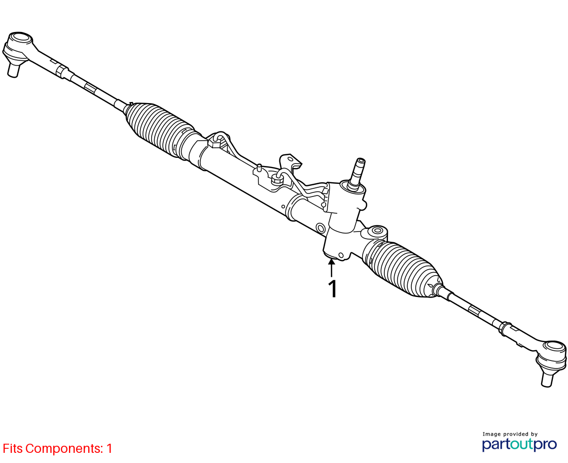 Used Rack and Pinion Assembly fits: 2016 Ram Promaster city  Grade C
