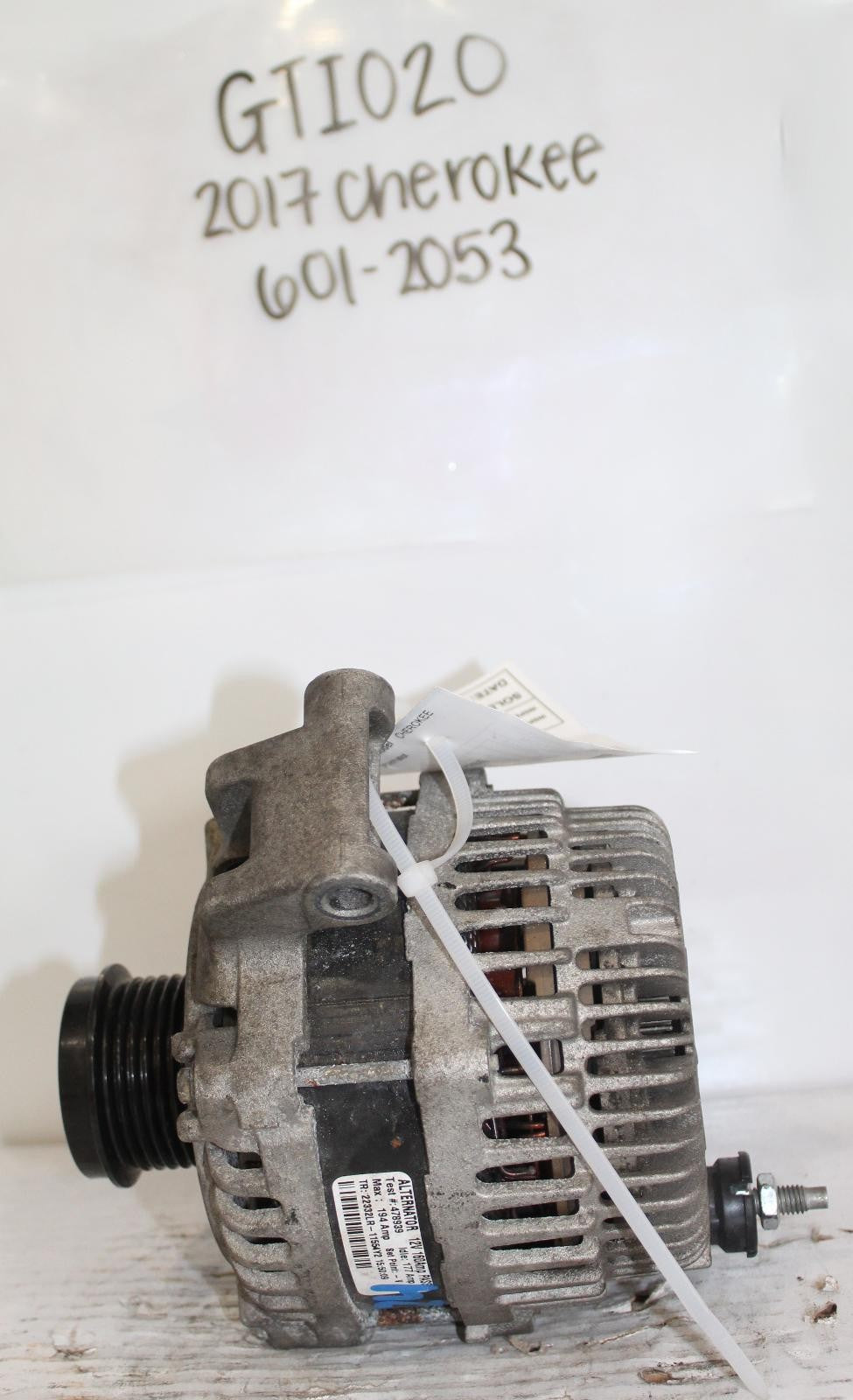 Used Alternator fits: 2017 Jeep Cherokee Sdn 2.4L 160 amp Grade B