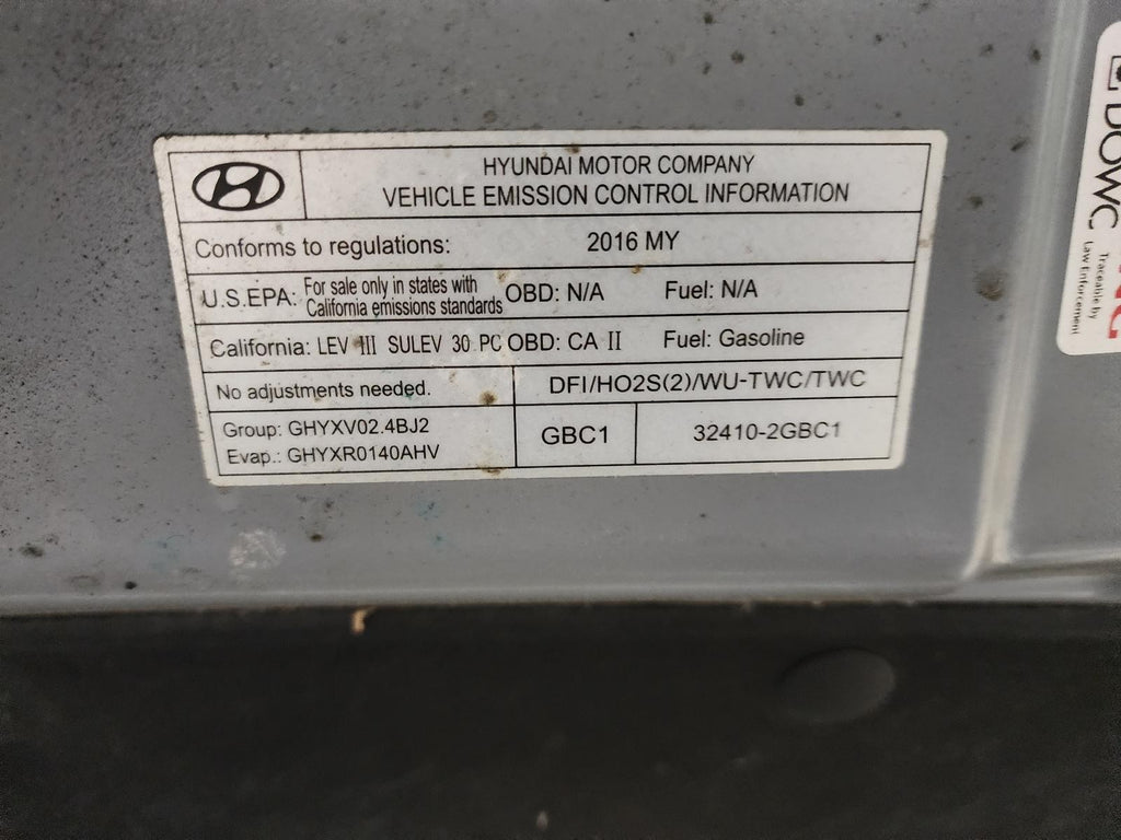 Used Rear Bumper Reinforcement Rear fits: 2016 Hyundai Sonata VIN 2 5th digit Re