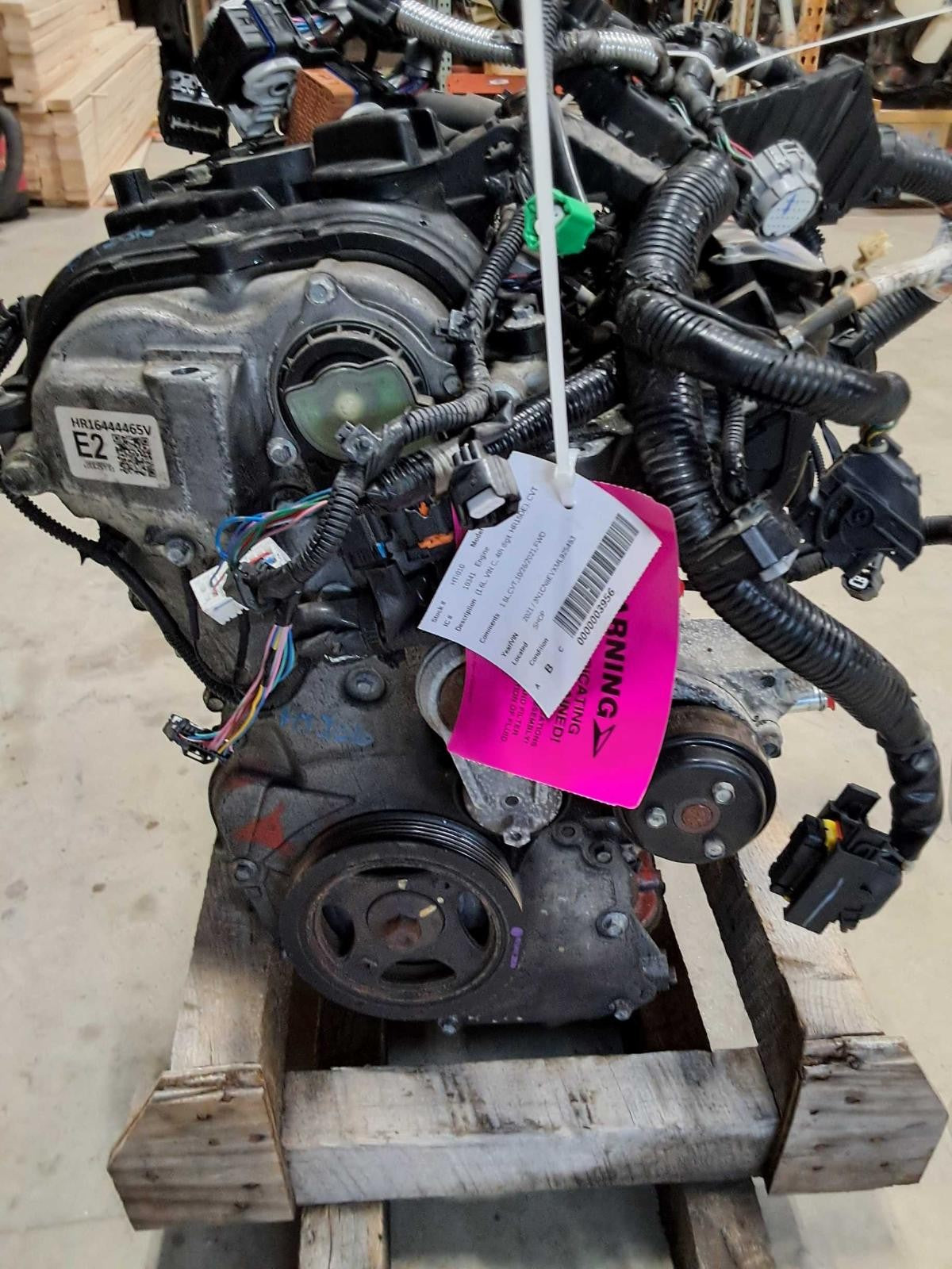 Used Engine Complete Assembly fits: 2021 Nissan Versa 1.6L VIN C 4th digit HR16D
