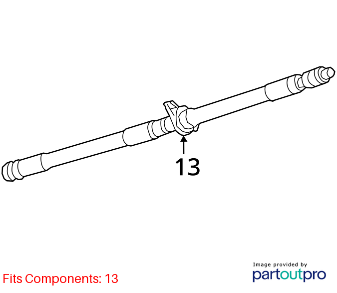 Used Rear Drive Shaft Rear fits: 2019 Chevrolet Traverse AWD Rear Grade B