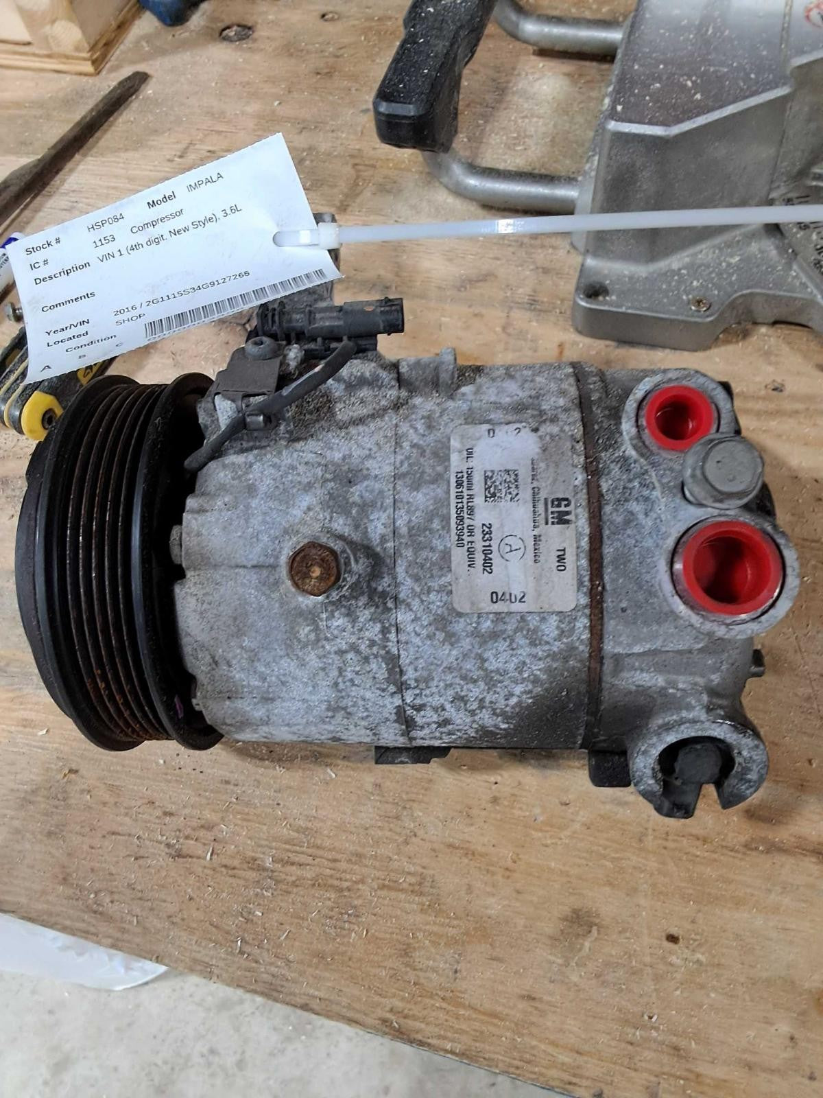 Used A/C Compressor fits: 2016 Chevrolet Impala 3.6 Grade A