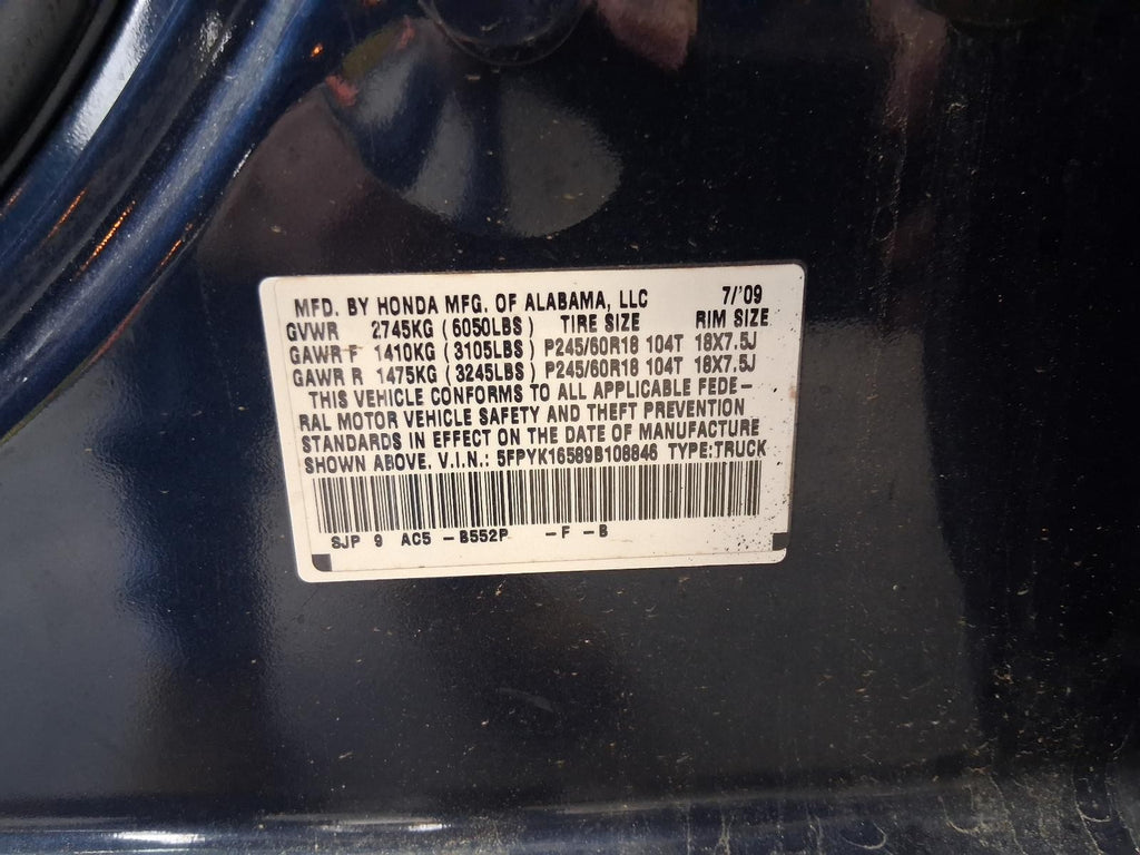 Used Starter Motor fits: 2009 Honda Ridgeline 3.5 Grade C