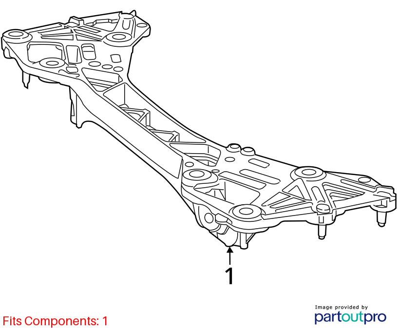 Used Rear Frame Crossmember fits: 2015 Dodge Dart Rear Rear Grade A