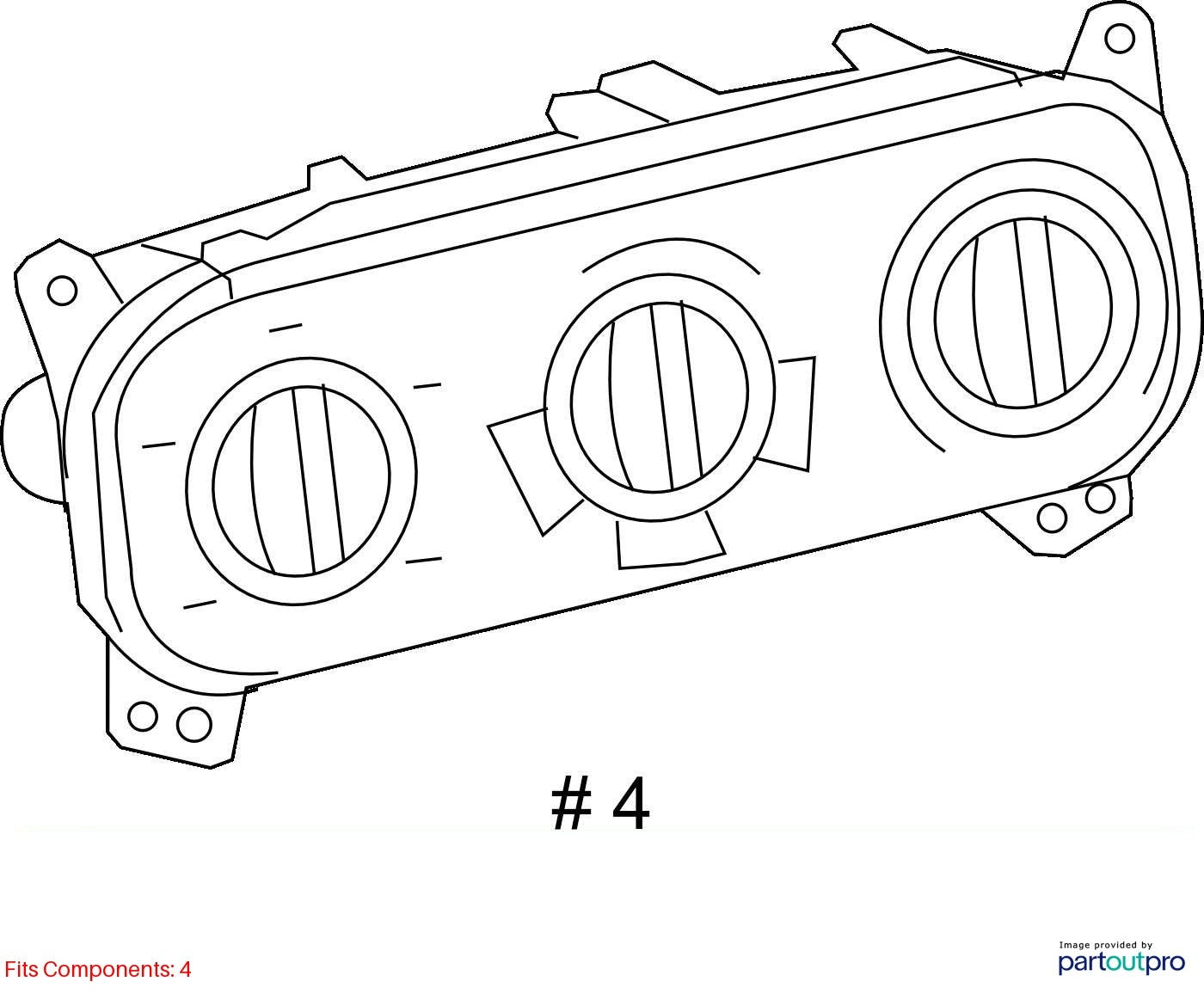 Used A/C Selector Switch fits: 2016 Jeep Compass w/AC w/o automatic temperature