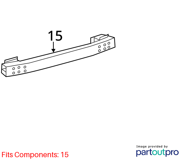Used Rear Bumper Reinforcement Rear fits: 2010 Lexus LS460 Rear Grade A
