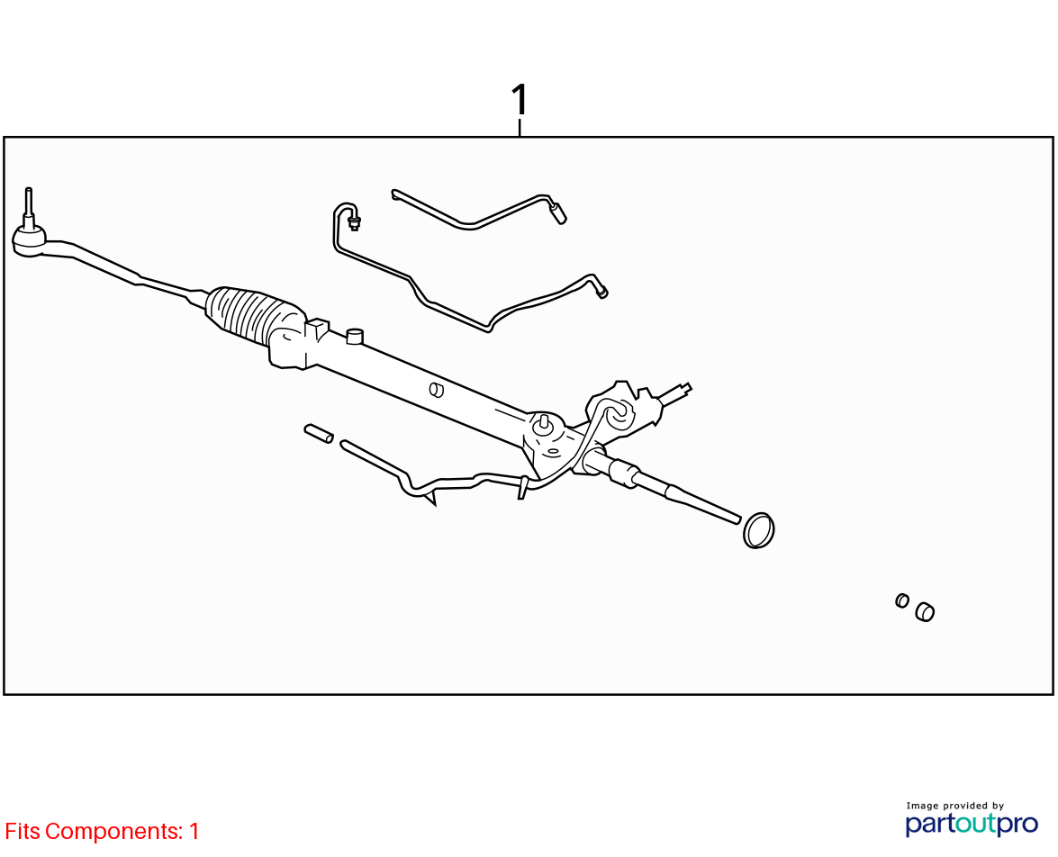 Used Rack and Pinion Assembly fits: 2006 Cadillac Srx Power Rack and Pinion Grad