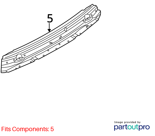 Used Rear Bumper Reinforcement Rear fits: 2001 Bmw 525I Rear Grade A