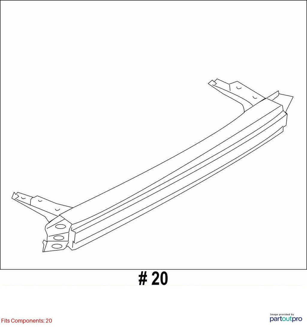 Used Rear Bumper Reinforcement Rear fits: 2008 Subaru Forester Rear Grade A