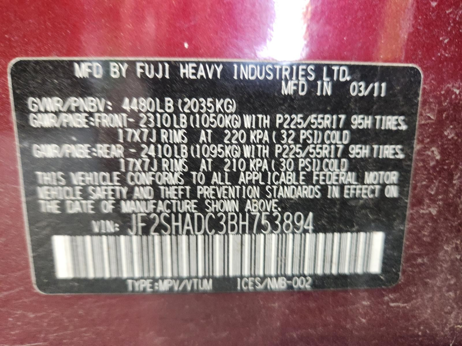 Used Rear Bumper Assembly Rear fits: 2011 Subaru Forester Rear Grade B