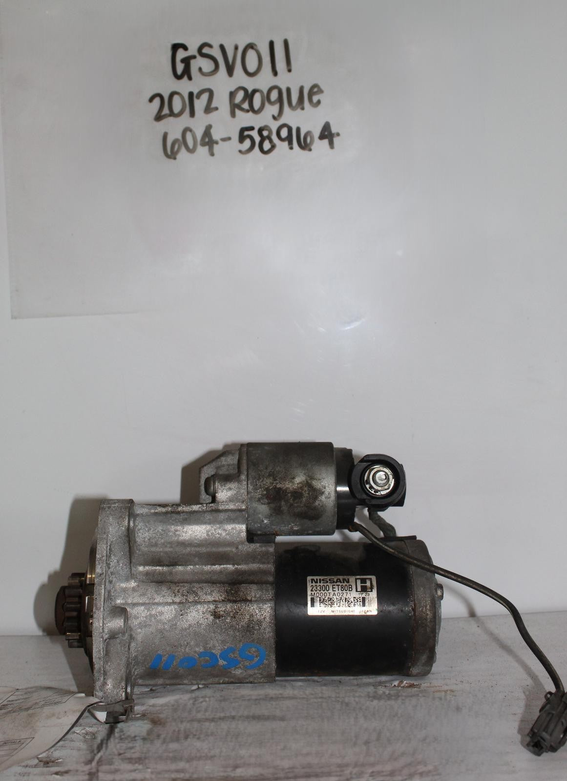 Used Starter Motor fits: 2012 Nissan Rogue  Grade A