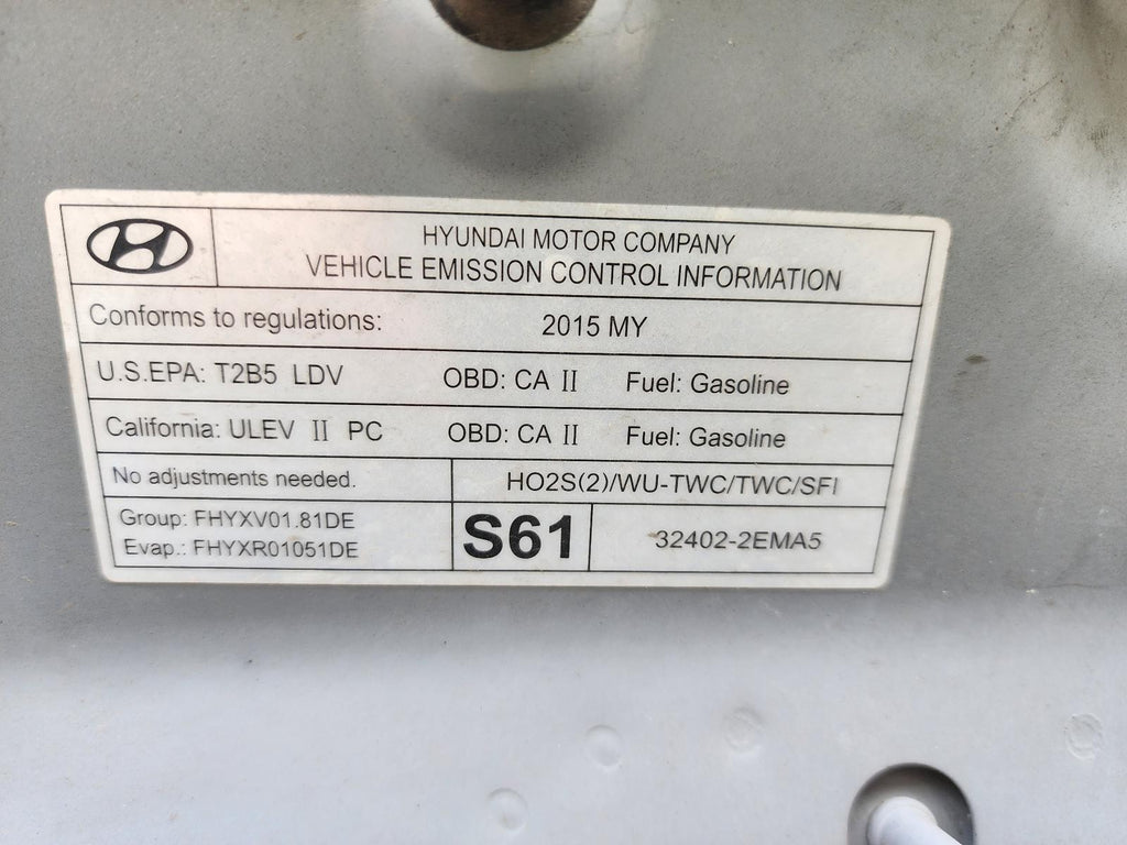 Used Engine Complete Assembly fits: 2015 Hyundai Elantra 1.8L VIN E 8th digit Ca