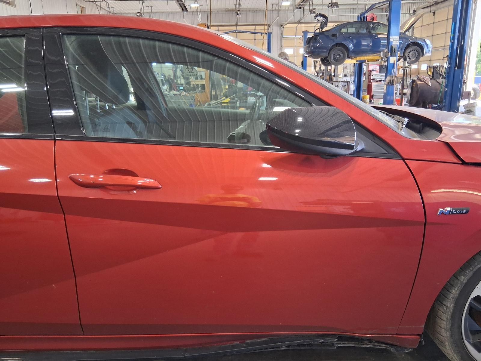 Used Front Right Door Assembly Front fits: 2022 Hyundai Elantra Korea built sola