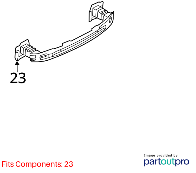 Used Rear Bumper Reinforcement Rear fits: 2019 Ford Fiesta 4 Dr Sdn Rear Grade A