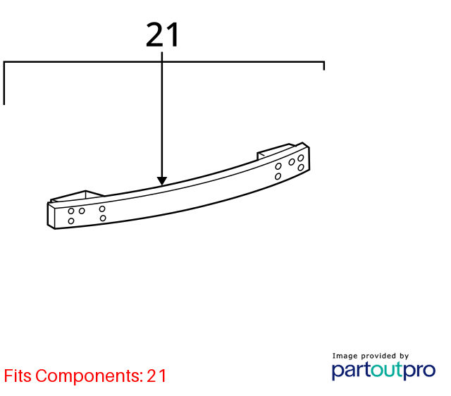 Used Rear Bumper Reinforcement Rear fits: 2006 Lexus IS250 Rear Grade A