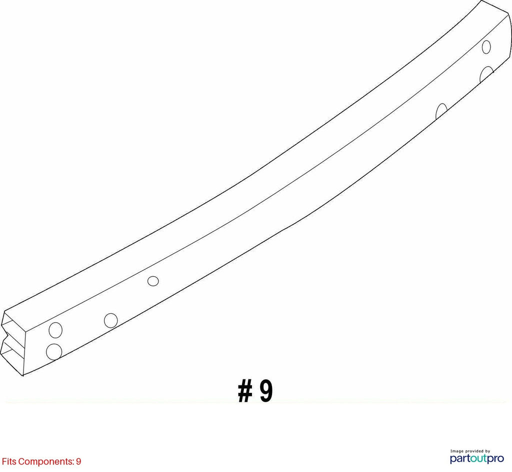 Used Rear Bumper Reinforcement Rear fits: 2017 Nissan Maxima Rear Grade A